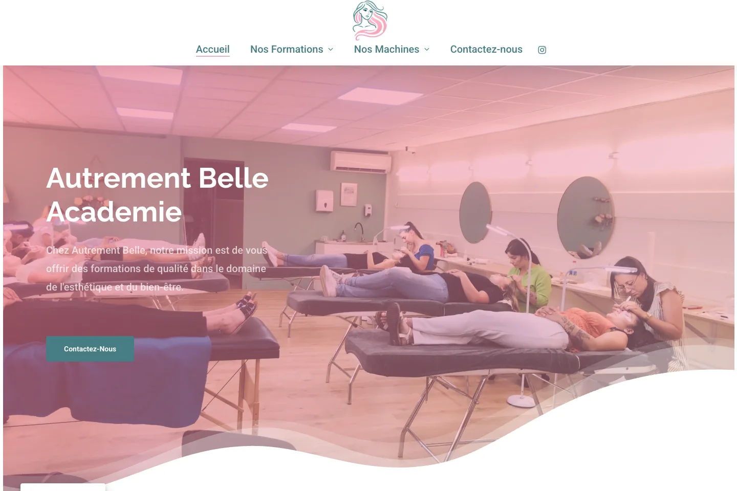 Capture du site Formation Autrement Belle avec une logique de catalogue.