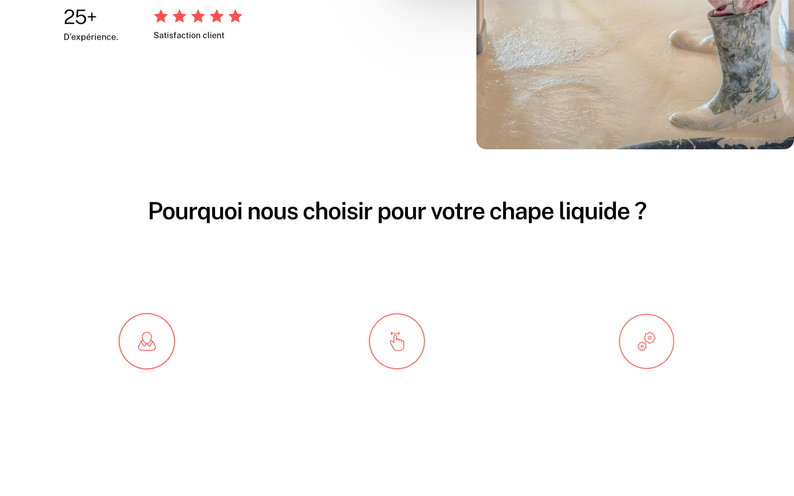 Section preuves métier du site Chape Assena avec raisons de confiance et éléments de réassurance pour une entreprise de chape liquide à Poitiers.