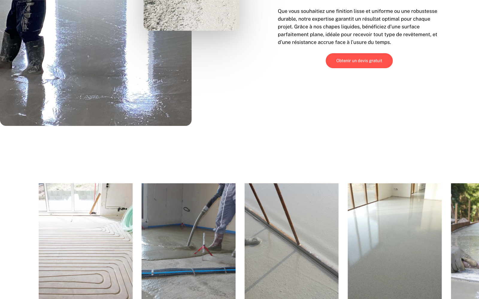 Section services du site Chape Assena montrant une offre artisanale plus lisible et mieux organisée après refonte.